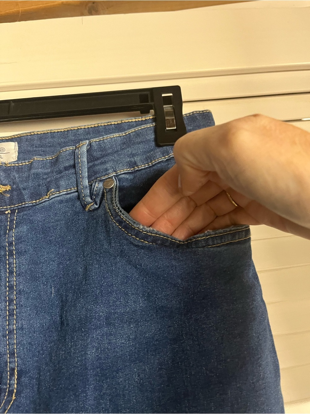 Vintage Serra Blue Denim Skirt with Front Button - Picture 6 of 9